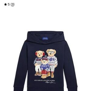 Polo by Ralph Lauren Navy Hoodie with Bear Design